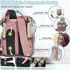 SHITIESHOU parent baby bag attached to stroller with integrated straps