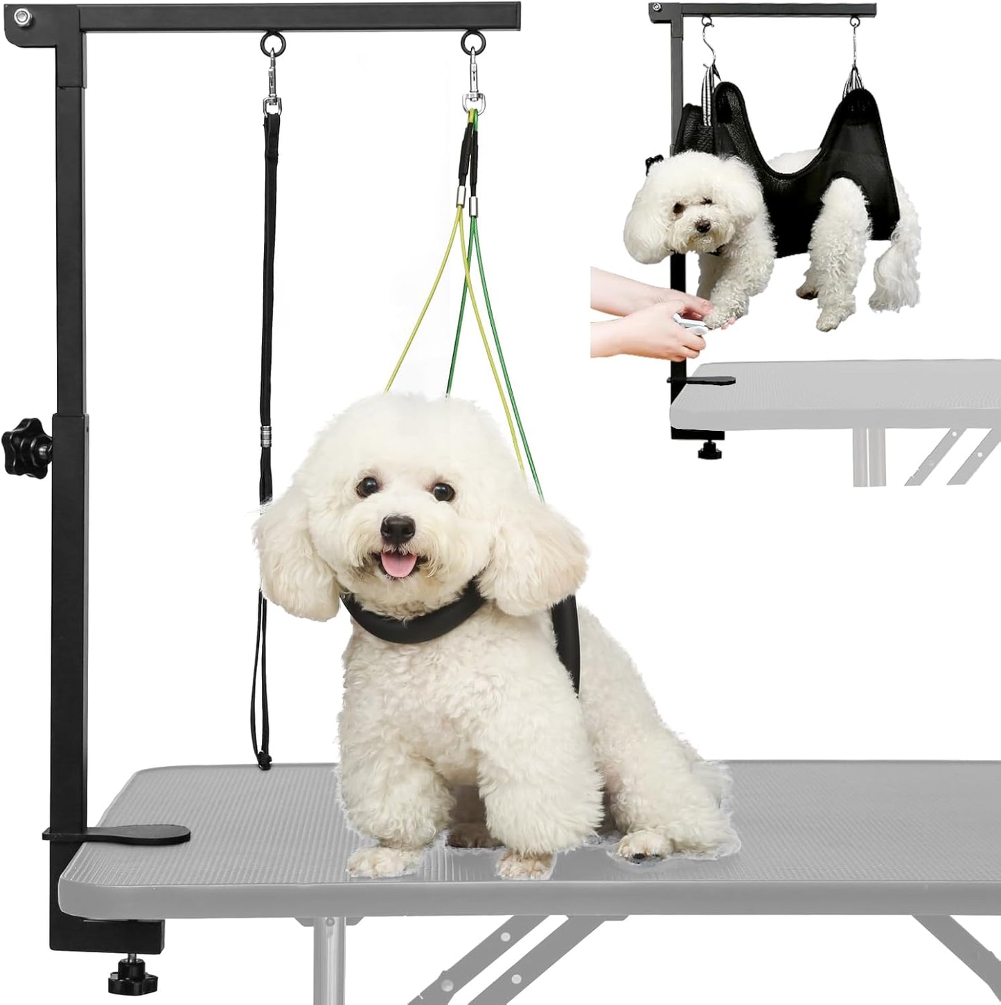 Breeze Touch dog grooming table arm with clamp front view
