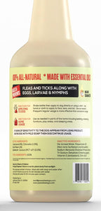 Shoo! Flea and Tick Spray 16 fluid ounce bottle label details.