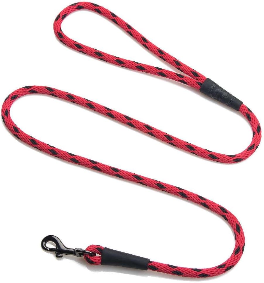 Mendota Pet Snap Leash - British-Style Braided Dog Lead, Made in The USA - Black, 1/2 in x 6 ft - for Large Breeds - Image 10