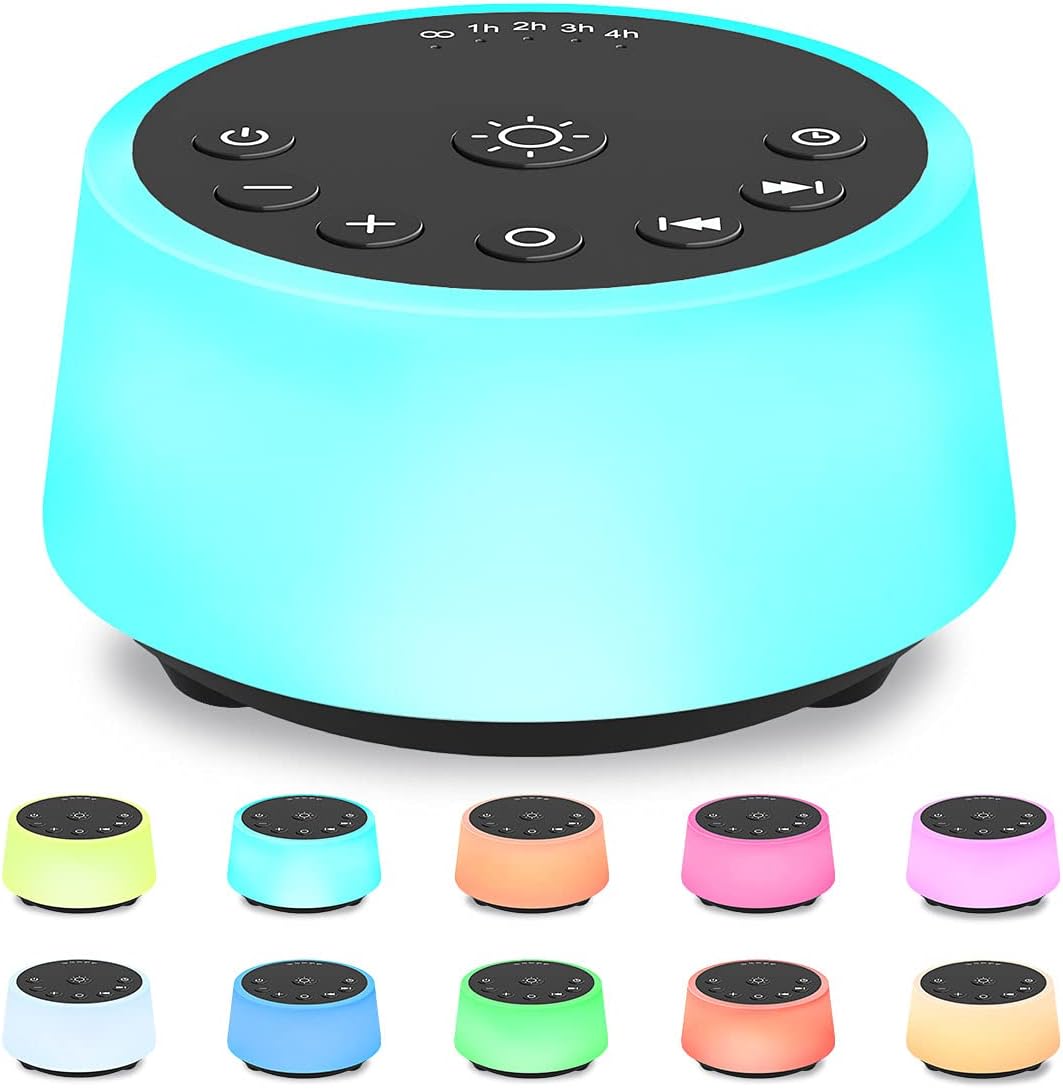 Color Noise Sound Machine front view showing compact design and speaker grille for authentic sleep therapy.
