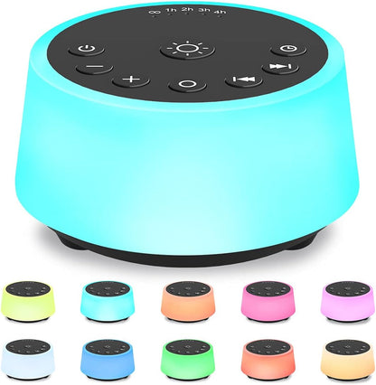 Color Noise Sound Machine front view showing compact design and speaker grille for authentic sleep therapy.