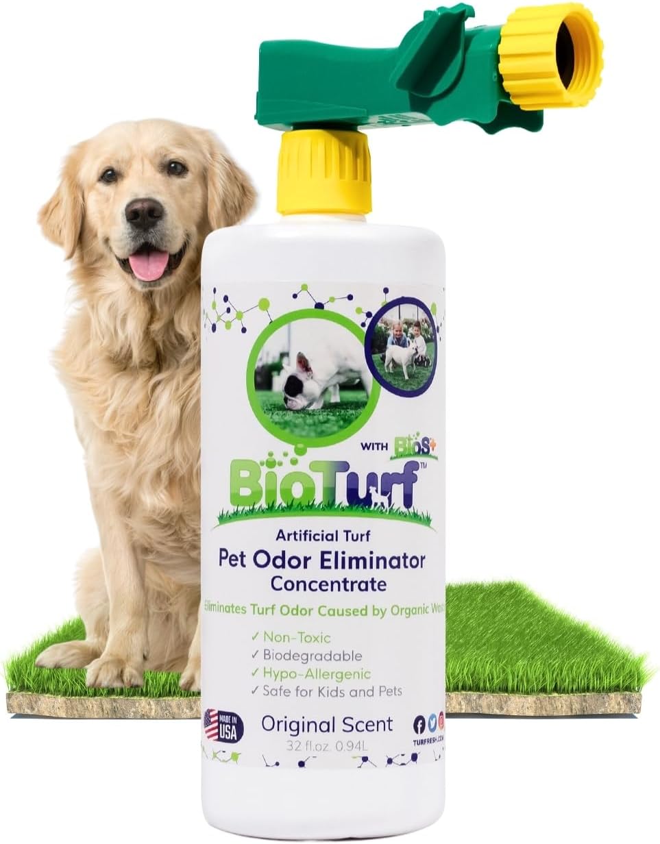 BioTurf BioS+ Artificial Turf Cleaner for Pet Urine Outdoor - Pet Odor Eliminator for Artificial Grass Dog Urine Cleaner - Organic, Non-Toxic - Safe for Use Around Kids, Pets, & Plants, 32oz - Image 9