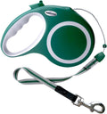 Meekamar 30 foot retractable dog leash green color front view