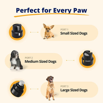 Hand holding Heusom electric pet nail trimmer during use