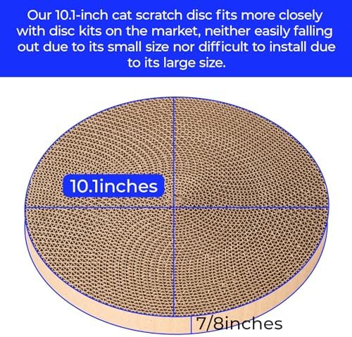 Close up view of the reversible double sided design on the ten inch cat scratcher mat.