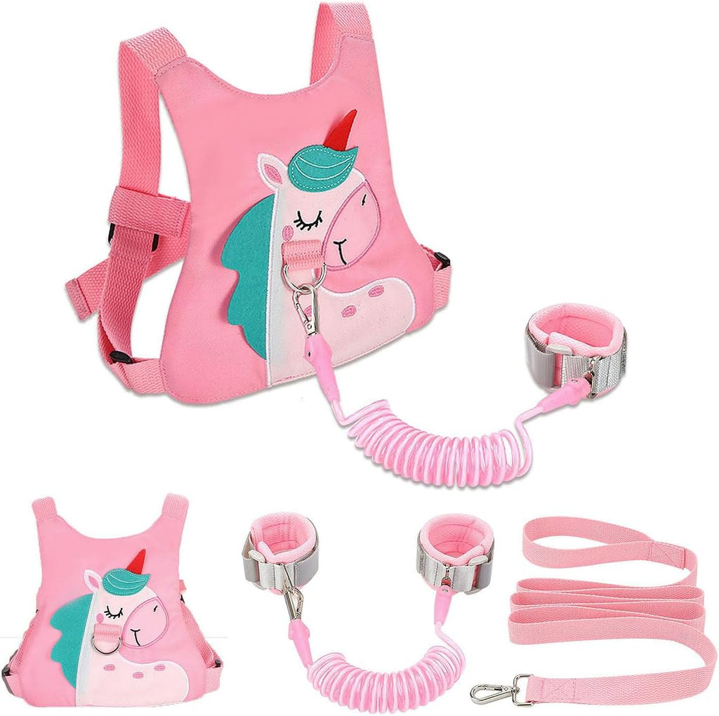 Fzbjayoon toddler unicorn safety harness and leash front view