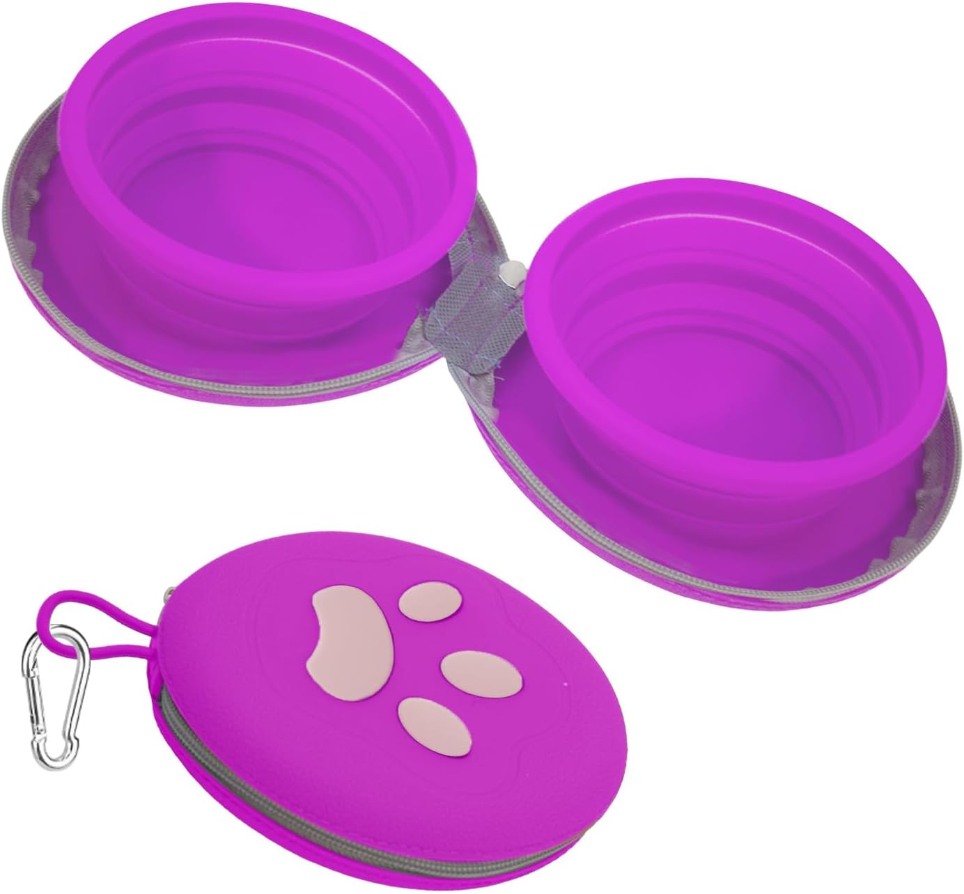 USA imported Gdsun premium double compartment pet travel bowl set.