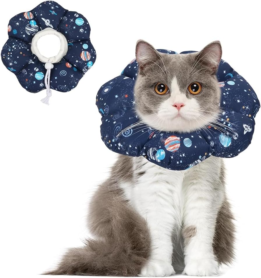 ComSaf Cat Cone Collar Soft, Protective Adjustable Cat Cones to Stop Licking After Surgery, Comfortable Lightweight Elizabethan Collar for Kitten Prevent from Licking Wounds, Not Block Vision - Image 12