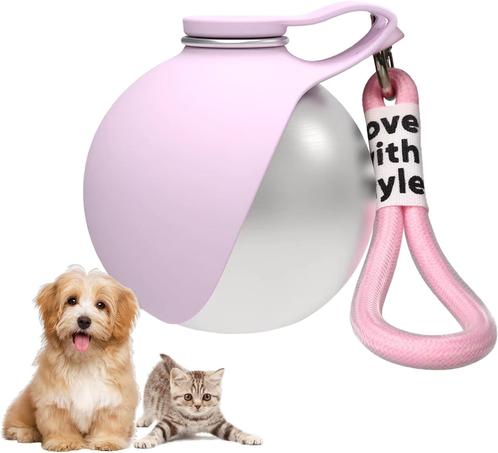 2 in 1 Portable Dog Water Bottle, 10oz Stainless Steel Leak Proof Pet Water Bottle with Foldable Silicone Bowl, Outdoor Travel Water Bottle for Dogs Walking Hiking Camping, 1 Pack Blue - Image 11