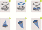 Step by step demonstration of installing the replacement roll into the reusable cartridge.