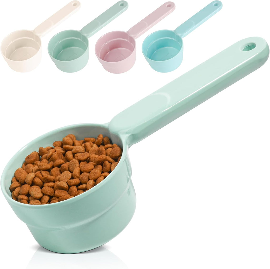 ComSaf Dog Food Scoop 1/2 Cup - MSBC Melamine Pet Food Scoop Measuring Cup for Dog Cat Ferret Rabbit Bird Food, Half Cup Scoop Food-Grade Pet Feed Scoops with Handle, Dishwasher Safe, White - Image 10