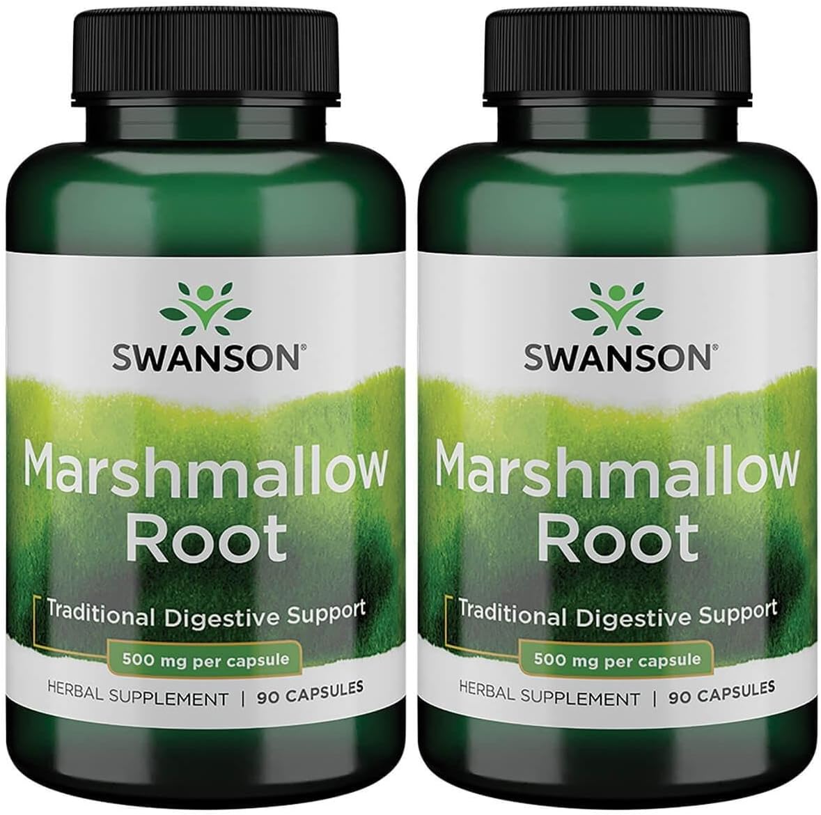 Swanson Marshmallow Root Digestive and Respiratory Health Support 2 Pack front view