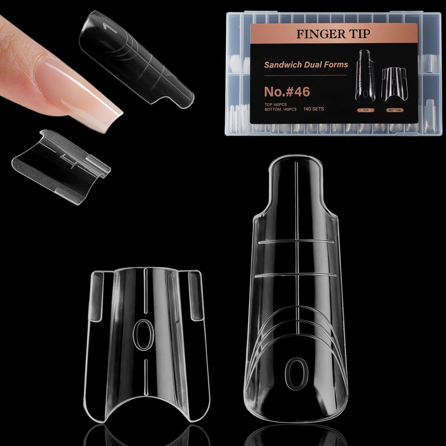 NMKL38 Original Sandwich Nails Dual Form 280 Pieces set front view
