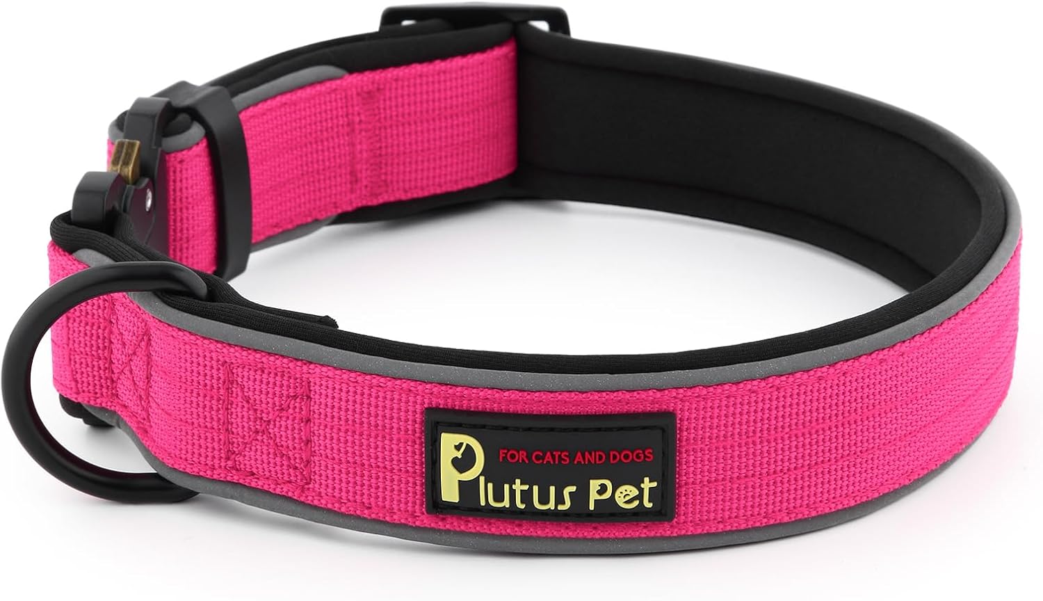 Plutus Pet Tactical Dog Collar, Reflective, Adjustable Heavy Duty Dog Collar, Soft Padded and Comfortable, for Small Medium and Large Dogs (Ranger Green, L) - Image 15