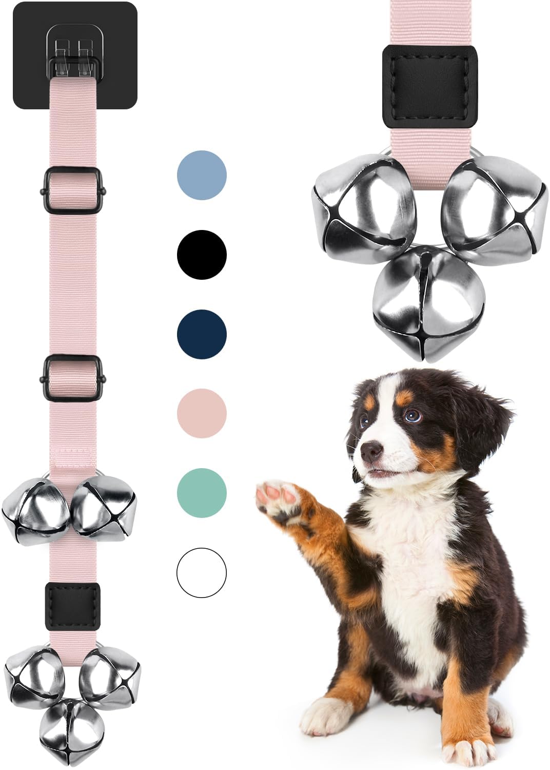 COOYOO Dog Doorbells, Adjustable Potty Training Dog Bells, Upgraded for Training Your Puppy The Easy Way, Premium Quality Housetraining Hanging Bell-5 Extra Large Loud 1.5 DoorBells - Image 10