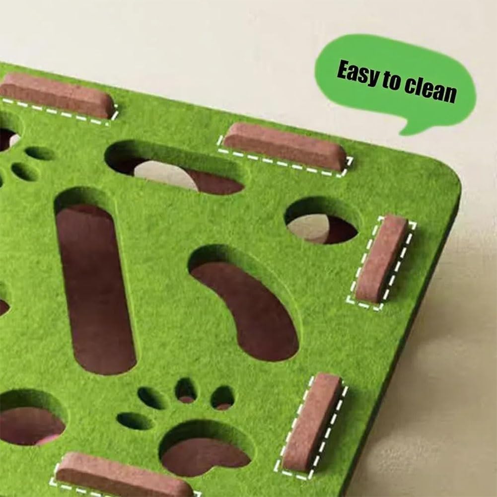 LCSICY Style A cat enrichment box showing bite and scratch resistant materials.