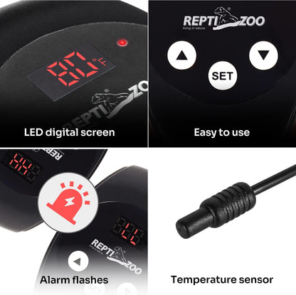 Repti Zoo reptile heat lamp dome with ceramic socket top ventilation holes