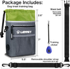 LANNEY pet training bag showing three ways to wear with waist belt and shoulder strap