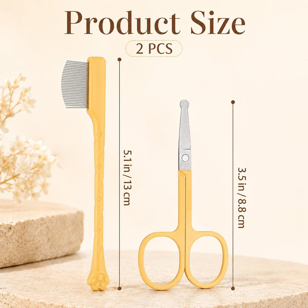 Stainless steel pet grooming comb removing eye crust