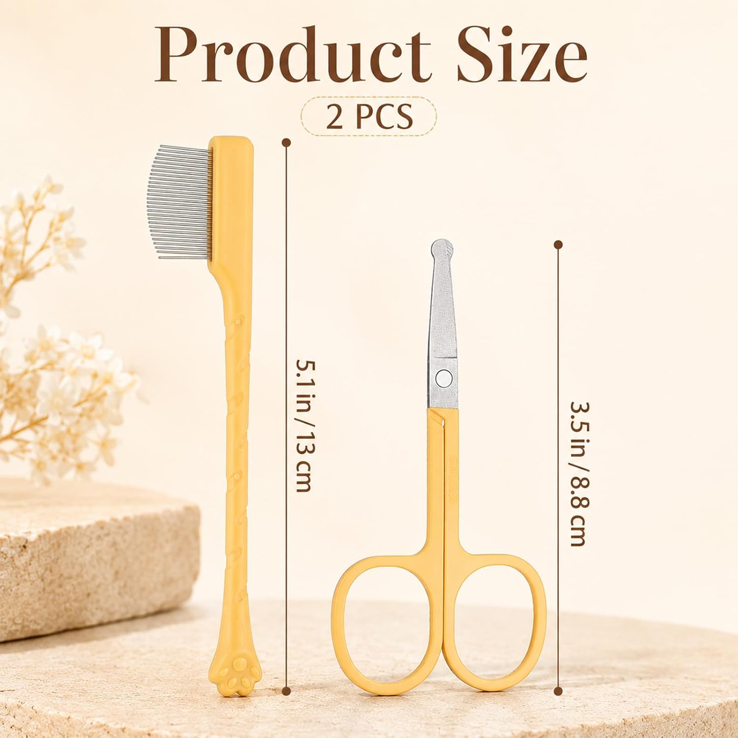 Stainless steel pet grooming comb removing eye crust