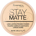 Rimmel London Stay Matte Pressed Powder front view transparent compact