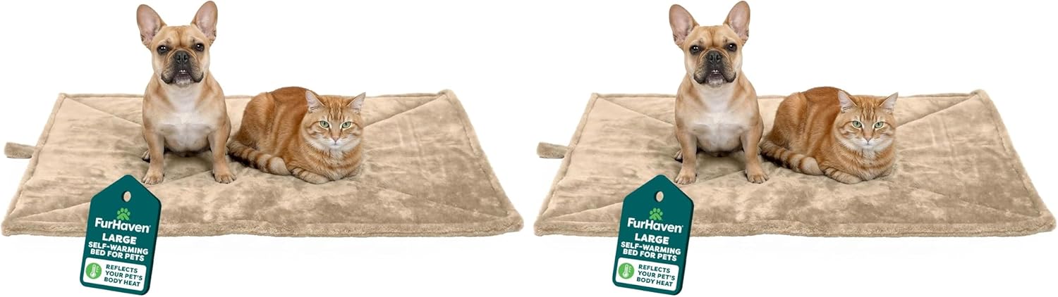FurHaven ThermaNAP Self Warming Cat Mat, Dog Bed for Crates with Self-Warming Technology for Cozy Rest, Fully Machine Washable, Small, Plush Faux Fur, Gray - Image 12