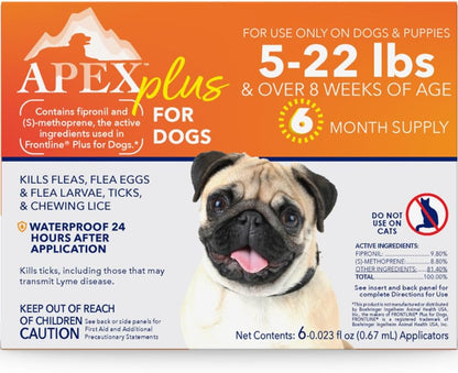 Apex Plus Flea and Tick Prevention for Dogs | Small (5-22 lbs) | 3-Month Supply | Dog Flea and Tick Treatment | 24-Hour Activation, Waterproof, 30-Day Protection - Image 13