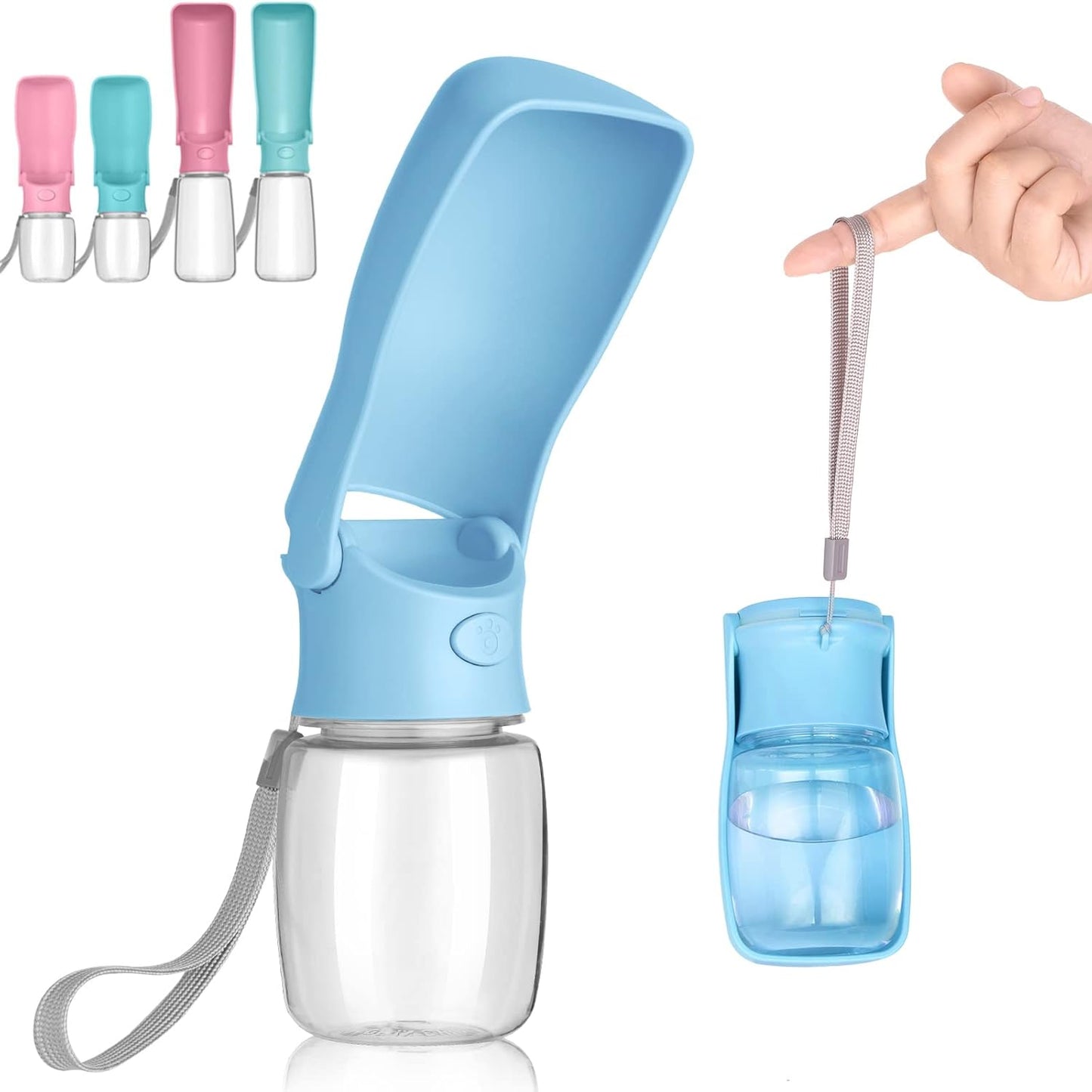 Portable Dog Water Bottle, Foldable Dog Water Bottle Leak Proof Dispenser for Puppy Small Medium Large Dogs, Pet Drink Cup for Walking Hiking Traveling(Pink,12oz) - Image 11