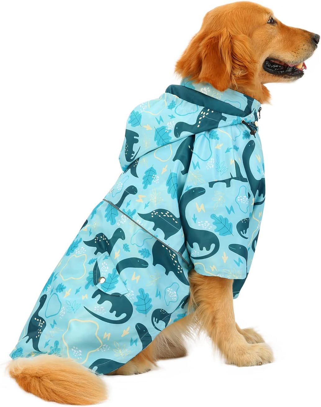 HDE premium pet apparel displaying the interior mesh lining for breathable comfort in rainy weather.