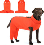 KOESON stretchy full body recovery suit packaging showing comfortable fit on a pet