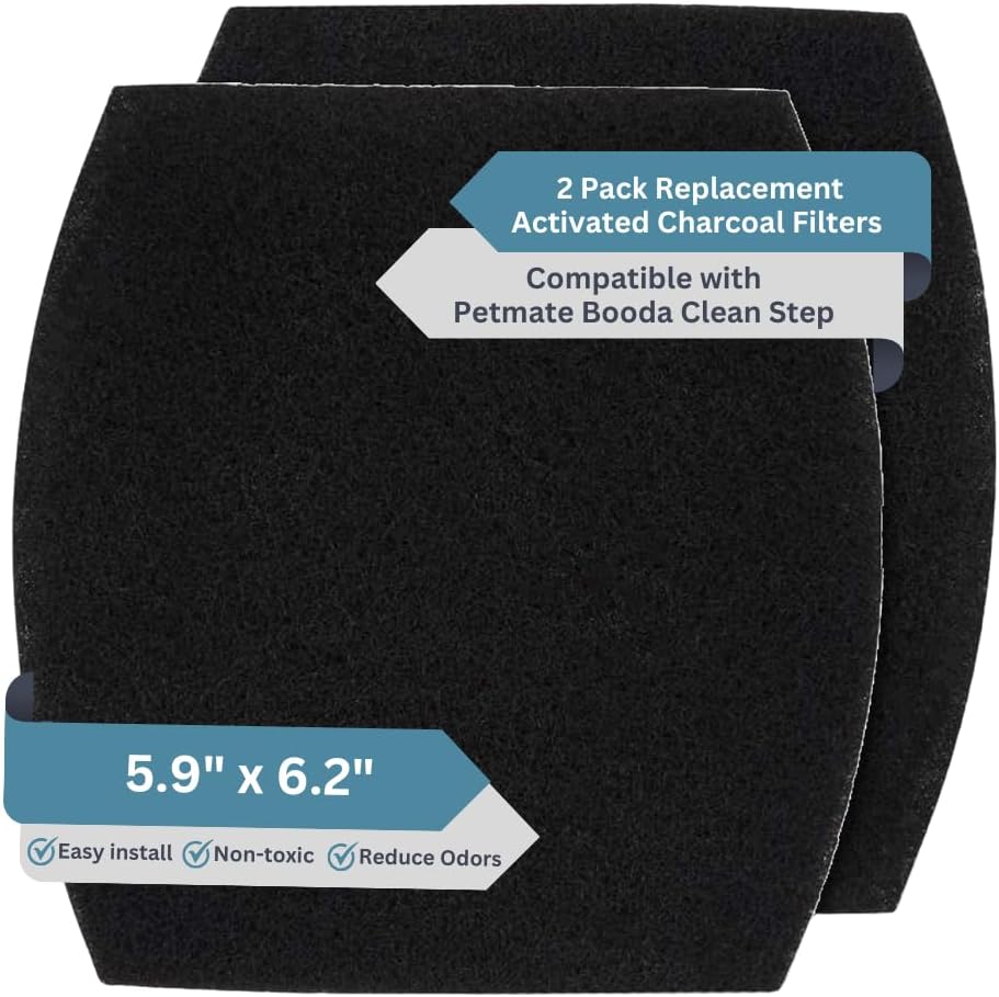 FRESH HEADQUARTERS 12-Pack Activated Carbon Litter Box Filters - Premium Pre Cut Cat Litter Filters Replacement - Compatible with PetMate Booda Dome Covered Box, Biodegradeable and Made in USA - Image 9