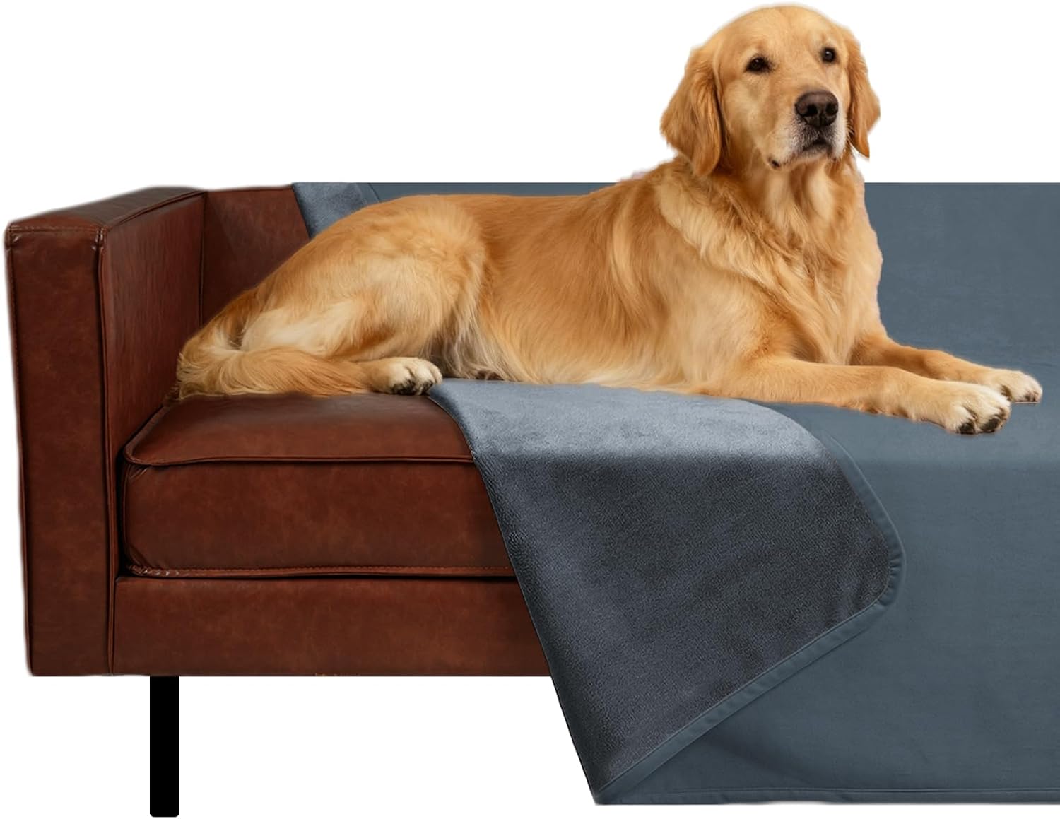 Ameritex Pet Bed Blanket Reversible 100% Waterproof Velvet Super Soft for Sofa and Bed (40x60 Inches, Light Grey+Grey) - Image 10