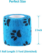 WePet veterinary cohesive bandage rolls with pawprint design