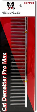 Warren London Carding Cat Comb | 7.5 inches made with Copper | Rounded Tips Prevent Irritation | Dual Tooth Design for Short & Long Hair removes Mats and Tangles - Image 11