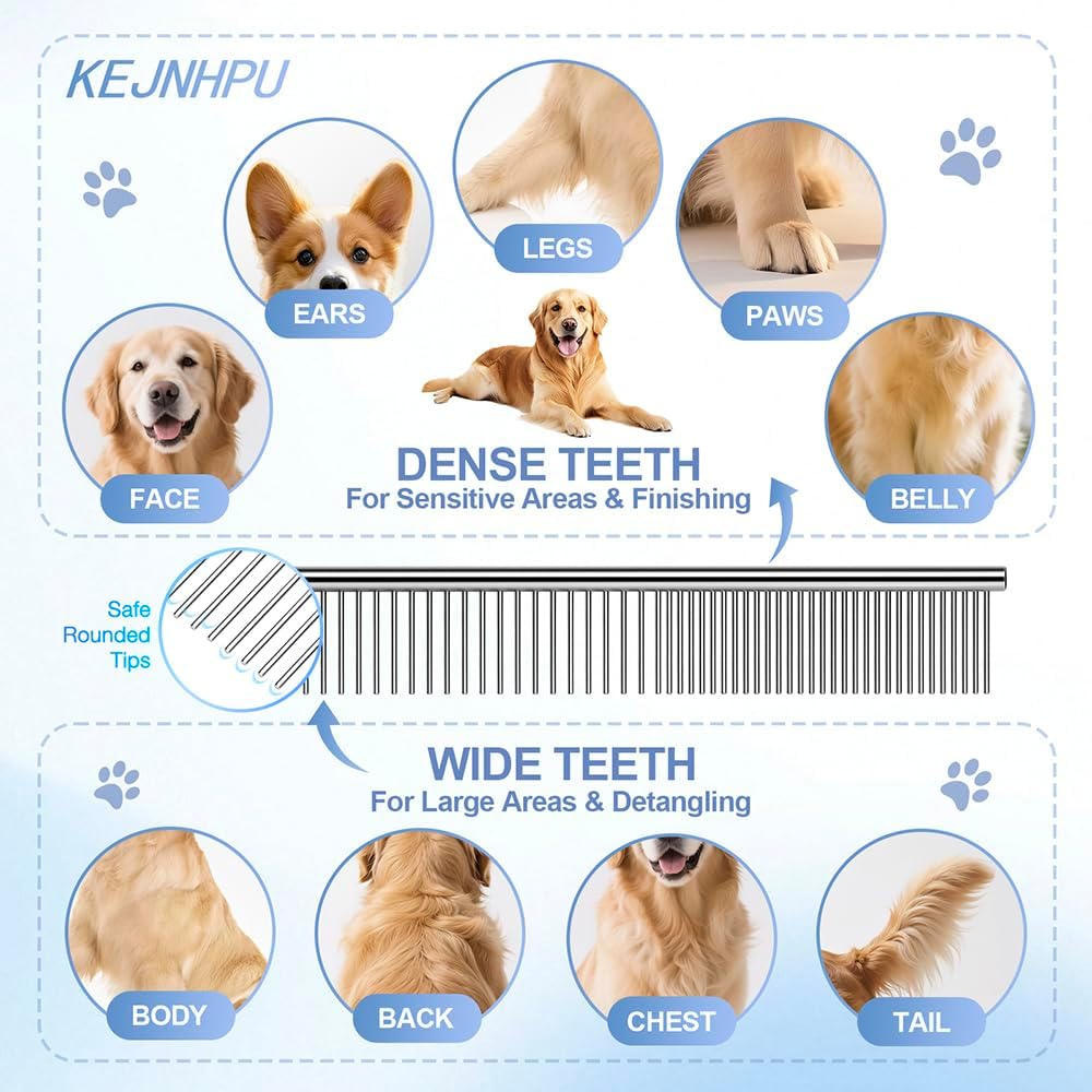 KEJNHPU dog scissors being used safely to trim fur around a pet's paws