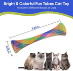 Assorted color fun tubes for kittens