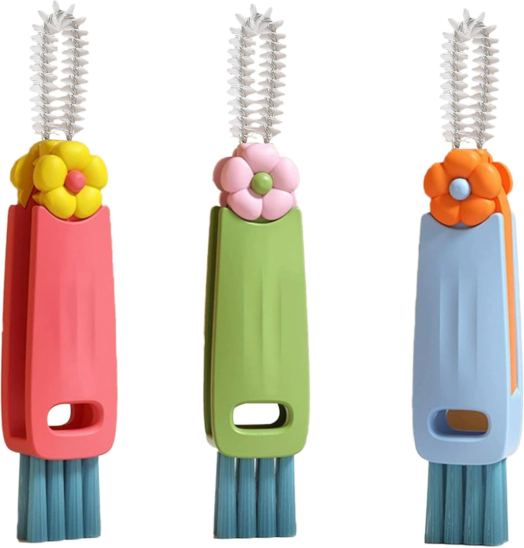 Gmleey 3 pack cup lid cleaning brush set front view