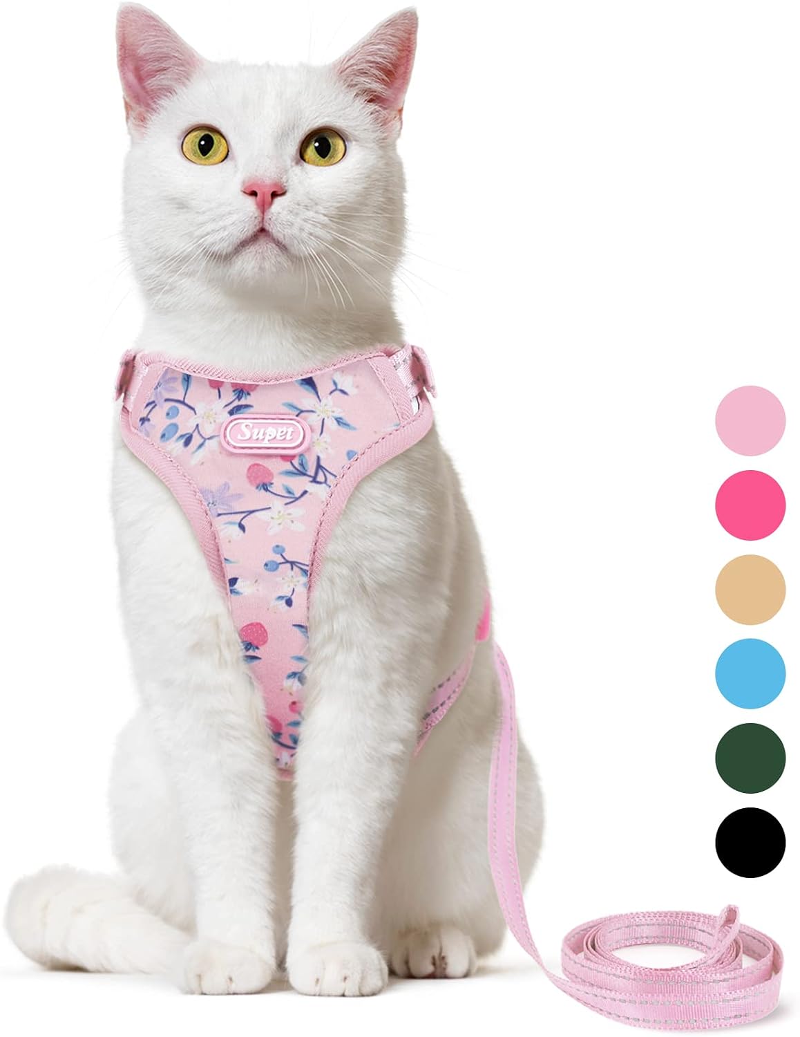Close up of the adjustable chest strap on the Supet cat vest