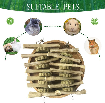 Kathson rabbit teeth grinding chew toys pack of two hanging design