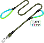 Dog Leash Heavy Duty 4/5/6ft XiaZ 2 Handles Dog Leashes for Medium Large Dogs 1/2 Inch 1000lb Strength Reflective PVC Waterproof-Handles Metal Hook Dual-Handle Rope Leash Nighttime Safety - Image 15