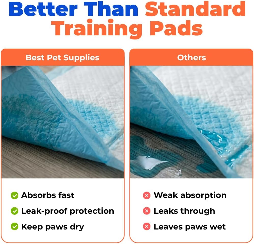 Baby blue disposable pet training pad with leak proof barrier