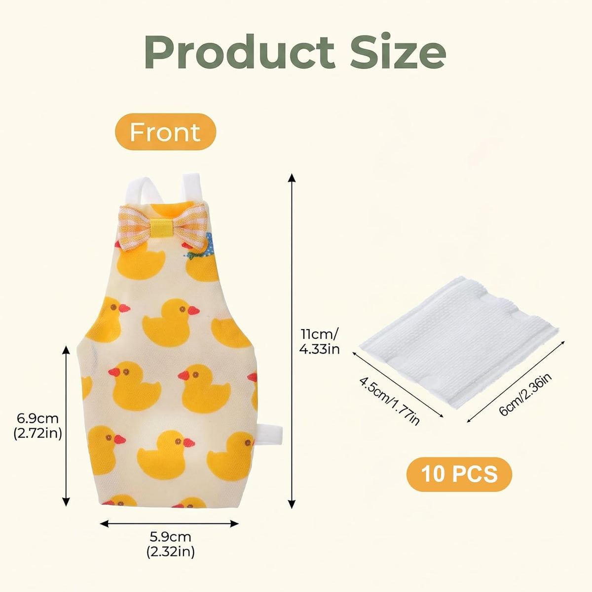 Bird Diaper with Waterproof Inner & Diapers Replacement - Image 2