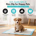 Tbm puppy pads being used under pet food bowl