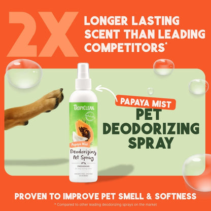 Tropiclean deodorizing spray for smelly dogs and cats