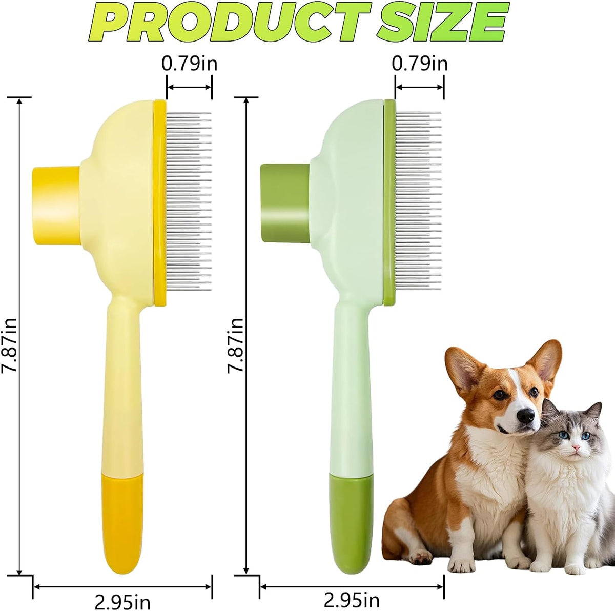 Scrutheorix pet hair removal tool demonstrating the self cleaning release button mechanism