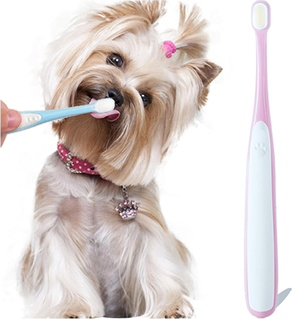 Small Dog Toothbrush, Cat & Puppy Tooth Brushing Kit, Ultra Soft & Mini Head Tooth Brush for Kitten & Tiny Pet, Doggy Toothbrushes Deep Dental Teeth Cleaning, Soft Bristles, 2 PCS - Blue - Image 9