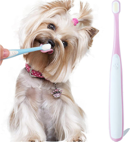 Small Dog Toothbrush, Cat & Puppy Tooth Brushing Kit, Ultra Soft & Mini Head Tooth Brush for Kitten & Tiny Pet, Doggy Toothbrushes Deep Dental Teeth Cleaning, Soft Bristles, 2 PCS - Blue - Image 9