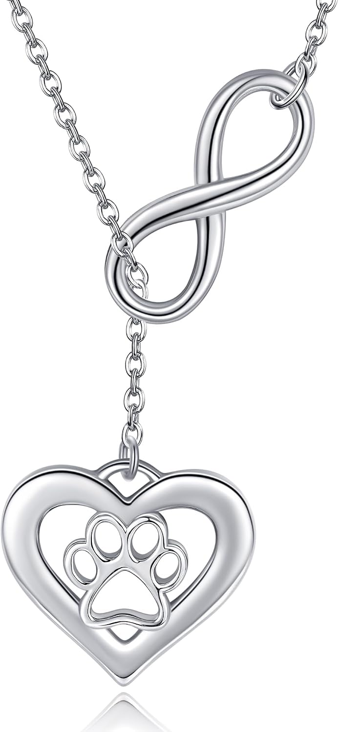 ONEFINITY Paw Print Necklace 925 Sterling Silver Cat Dog Paw Pendant Jewelry for Women Pet Lover Gifts - Image 11