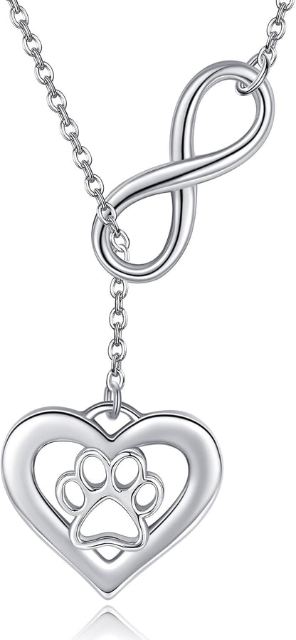ONEFINITY Paw Print Necklace 925 Sterling Silver Cat Dog Paw Pendant Jewelry for Women Pet Lover Gifts - Image 11